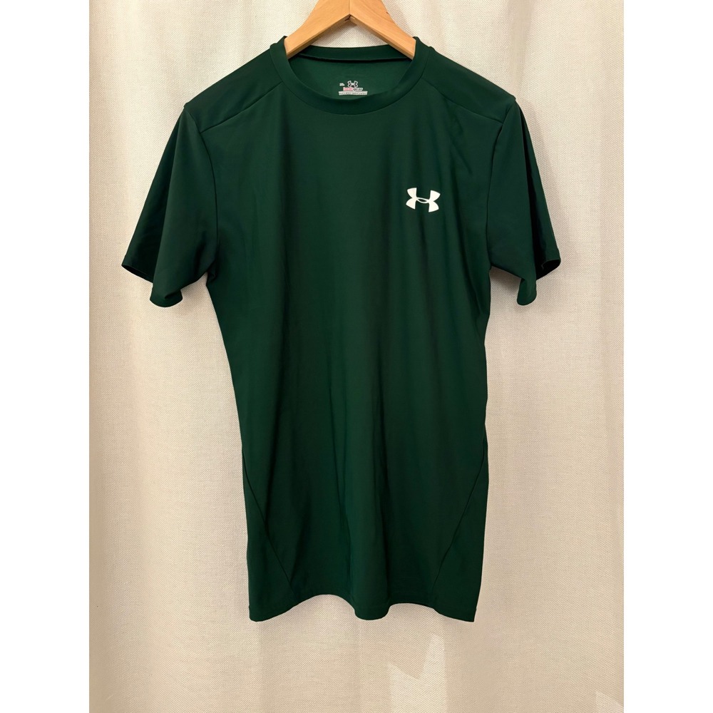 Under Armour HeatGear Mens XL Shirt Short Sleeve Forest Green Workout Tee